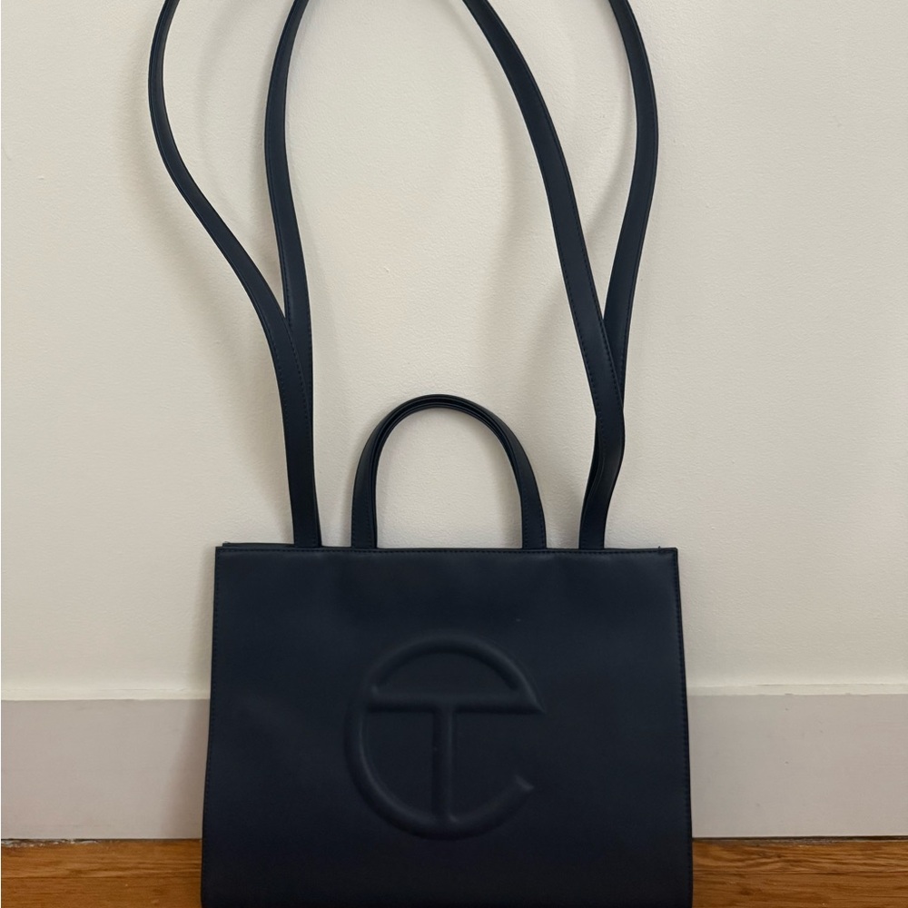Telfar Medium Navy Shopping Bag